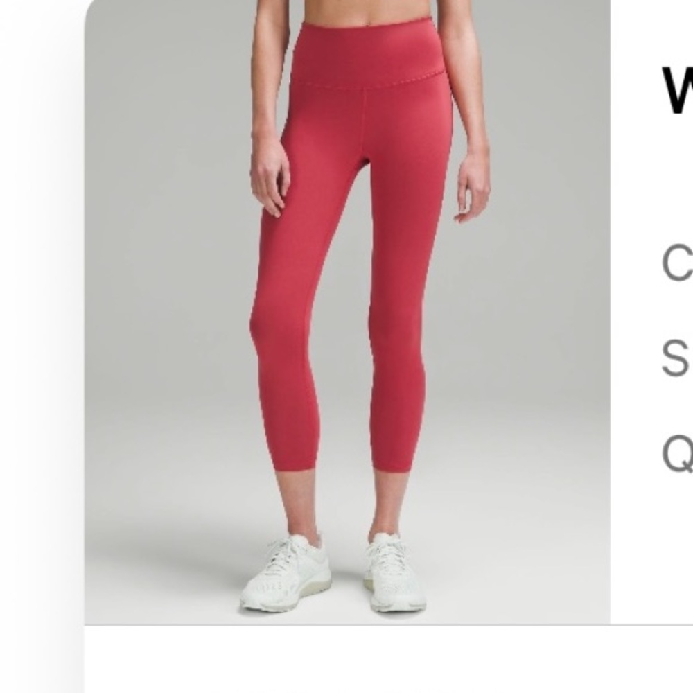 Lululemon Vintage Rose Wunder Train Leggings